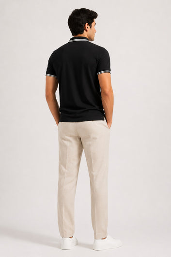 Classic Fit Smart Casual Polo - Black
