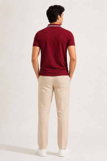 Premium Maroon Tipped Polo