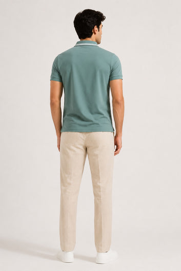 The Contemporary Classic: Premium Sage Green Tipped Polo